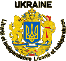 Bandiere Europa Ucraina Liberté et Indépendance 