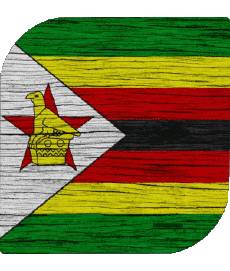 Bandiere Africa Zimbabwe Quadrato 