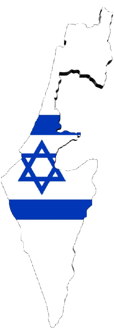Drapeaux Asie Israël Carte 