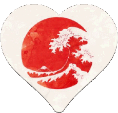 Fahnen Asien Japan Herz 