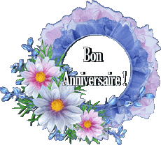 Mensajes Francés Bon Anniversaire Floral 020 