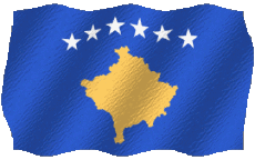 Bandiere Europa Kosovo Sventola 