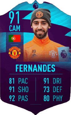 Multimedia Videospiele F I F A - Karten Spieler Portugal Bruno Fernandes 