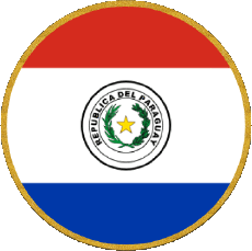 Fahnen Amerika Paraguay Runde 