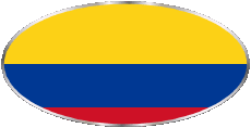 Fahnen Amerika Kolumbien Oval 01 