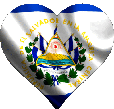 Flags America Salvador Heart 