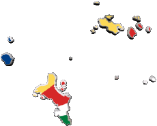 Bandiere Africa Seychelles Carta Geografica 