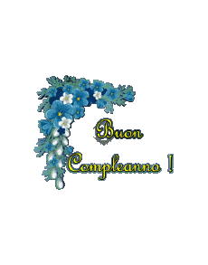 Messagi Italiano Buon Compleanno Floreale Sfondo trasparente 002 