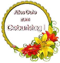 Messages German Alles Gute zum Geburtstag Blumen 018 
