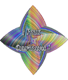 Mensajes Español Feliz Cumpleaños Abstracto - Geométrico Fondo transparente 018 