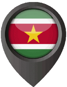 Flags America Suriname Location Pin 