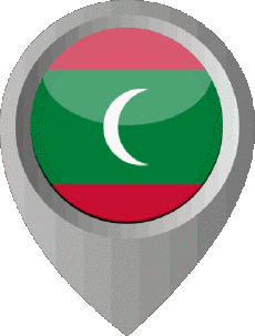 Bandiere Asia Maldive Perno di posizione 