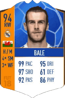 Multi Média Jeux Vidéo F I F A - Joueurs Cartes Pays de Galles Gareth Bale 