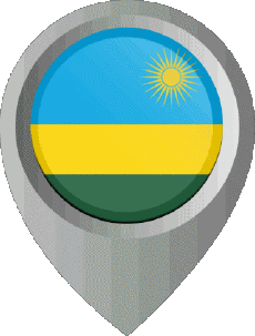 Drapeaux Afrique Rwanda Epingle de Localisation 
