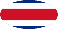 Drapeaux Amériques Costa Rica Ovale 01 