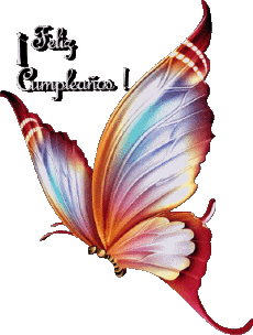Mensajes Español Feliz Cumpleaños Mariposas Fondo transparente 008 
