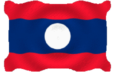 Banderas Asia Laos Ondulación 