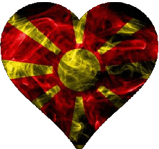 Banderas Europa Macedonia Corazón 