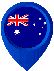 Banderas Oceanía Australia Nacional Marcador de ubicación 