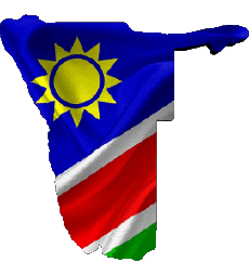 Banderas África Namibia Mapa 