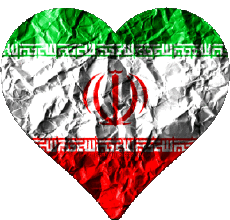 Bandiere Asia Iran Cuore 