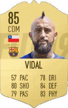 Multimedia Vídeo Juegos F I F A - Jugadores  cartas Chile Arturo Vidal 
