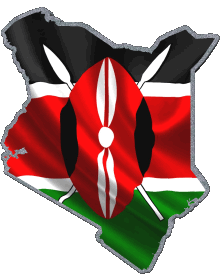 Drapeaux Afrique Kenya Carte 