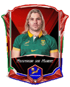 Sportivo Rugby - Giocatori Sud Africa Squadra 2025 Francois de Klerk 