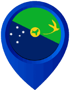 Drapeaux Océanie Australie Christmas Island Epingle de Localisation 