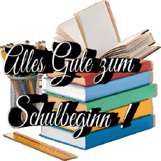 Nachrichten Deutsche Alles Gute zum Schulbeginn Transparenter Hintergrund 006 