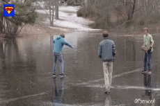 Humour - Fun PERSONNAGES Sur La Glace Gamelles Fail 