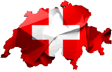 Flags Europe Swiss Map 