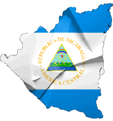 Flags America Nicaragua Map 