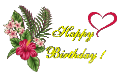Messages English Happy Birthday Floral 007 
