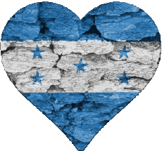Banderas América Honduras Corazón 