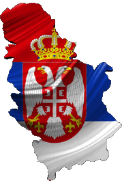 Banderas Europa Serbia Mapa 