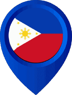 Drapeaux Asie Philippines Epingle de Localisation 