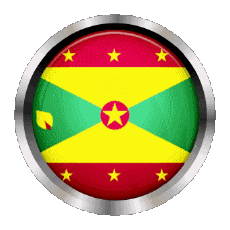 Fahnen Amerika Grenada-Inseln Rund - Ringe 