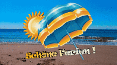 Mensajes Alemán Schöne Ferien Fondo animado 003 
