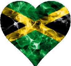 Flags America Jamaica Heart 