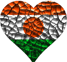 Flags Africa Niger Heart 