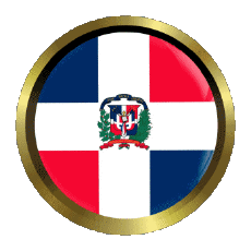 Flags America Dominican Republic Round - Rings 