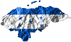 Flags America Honduras Map 