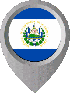 Flags America Salvador Location Pin 