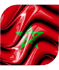 Bandiere Africa Marocco Quadrato 