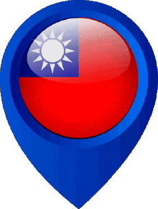 Banderas Asia Taiwán Marcador de ubicación 