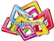 Nachrichten Französisch Bon Anniversaire Abstrait - Géométrique Transparenter Hintergrund 017 