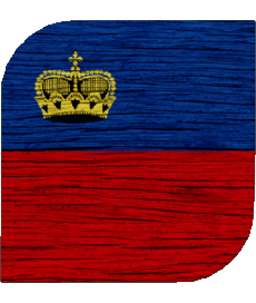 Drapeaux Europe Liechtenstein Carré 