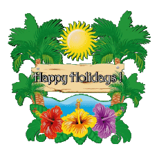 Mensajes Inglés Happy Holidays Fondo transparente 24 