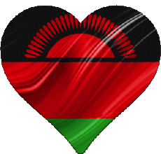 Drapeaux Afrique Malawi Coeur 